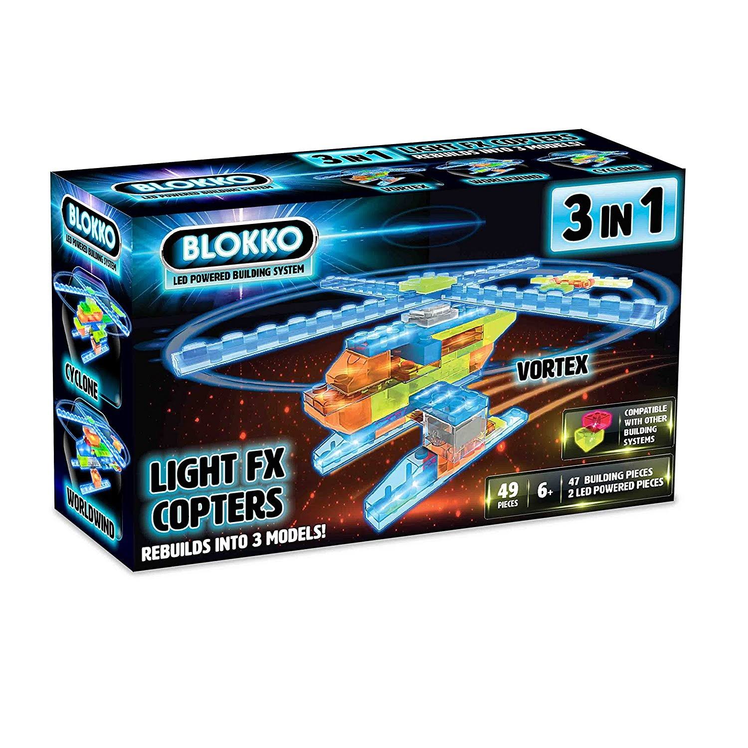 Blokko LED Light Up Copters Kit. Instructions for 3 Different Helicopt