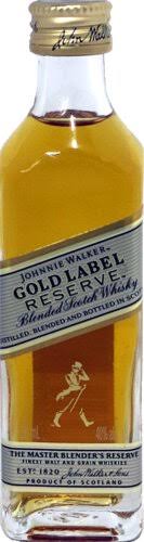 Johnnie Walker Whisky, Scotch, Blended, Gold Label Reserve - 50 ml