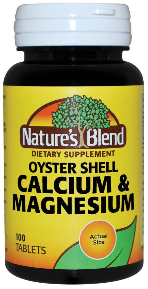 Nature's Blend Oyster Shell Calcium & Magnesium - 100 Tablets
