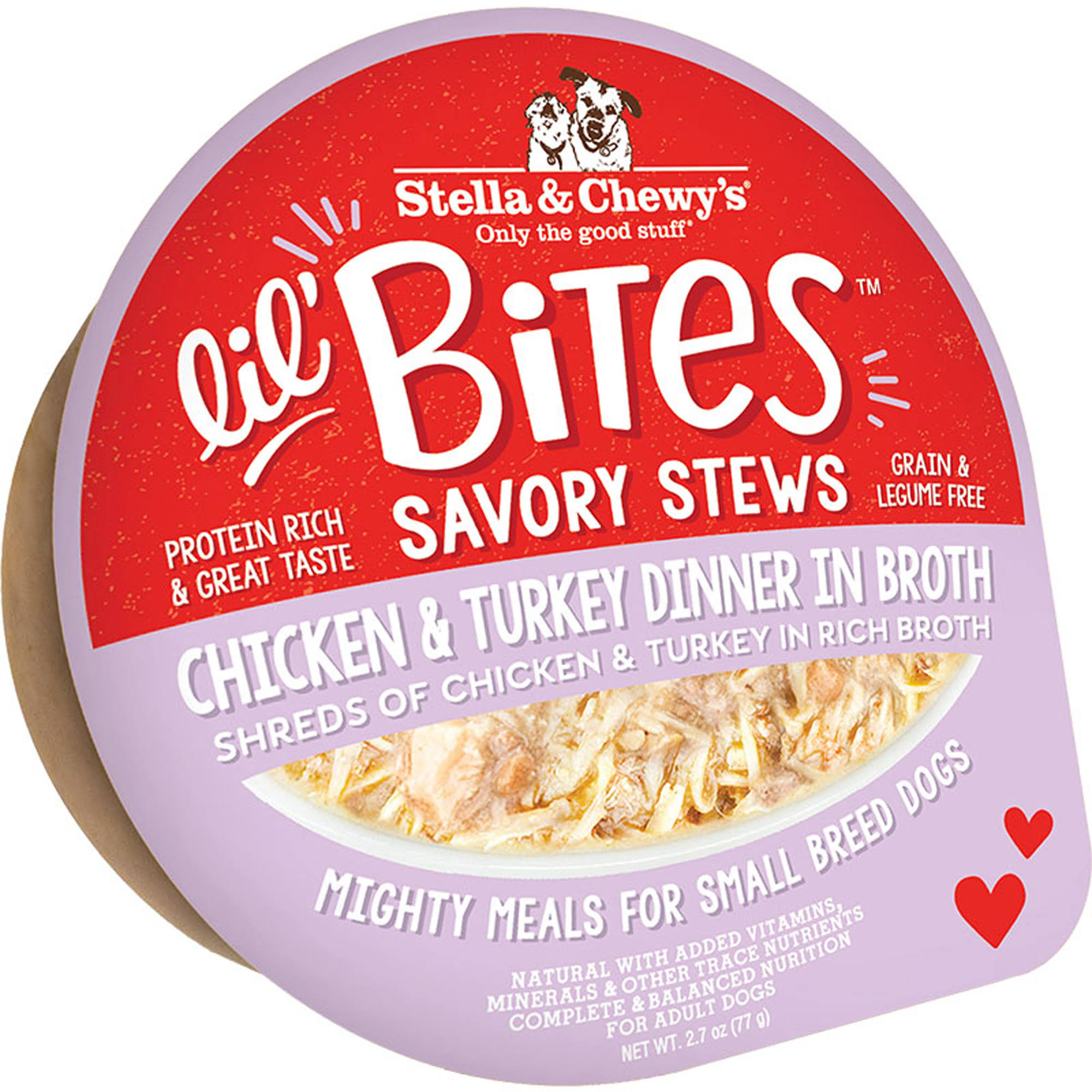 Stella & Chewy's Dog Lil Bites Savory Stew Chicken & Turkey, 2.7-oz