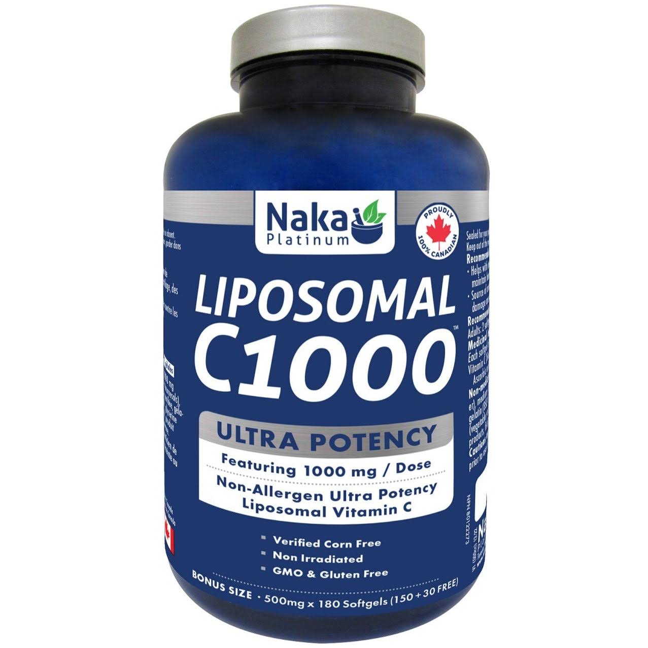 Naka Liposomal C1000 - 180 Softgels | National Nutrition