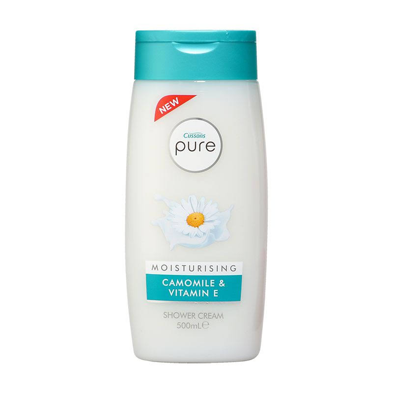 Cussons Pure Moisturising Shower Cream - Camomile & Vitamin E, 500ml