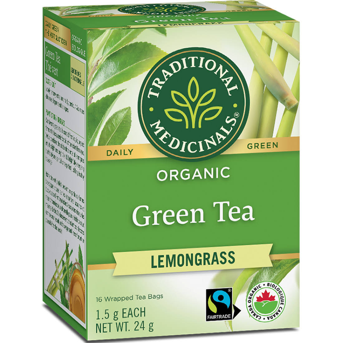 Traditional Medicinals Organic Green Tea - with Lemongrass, 20 Tea Bags