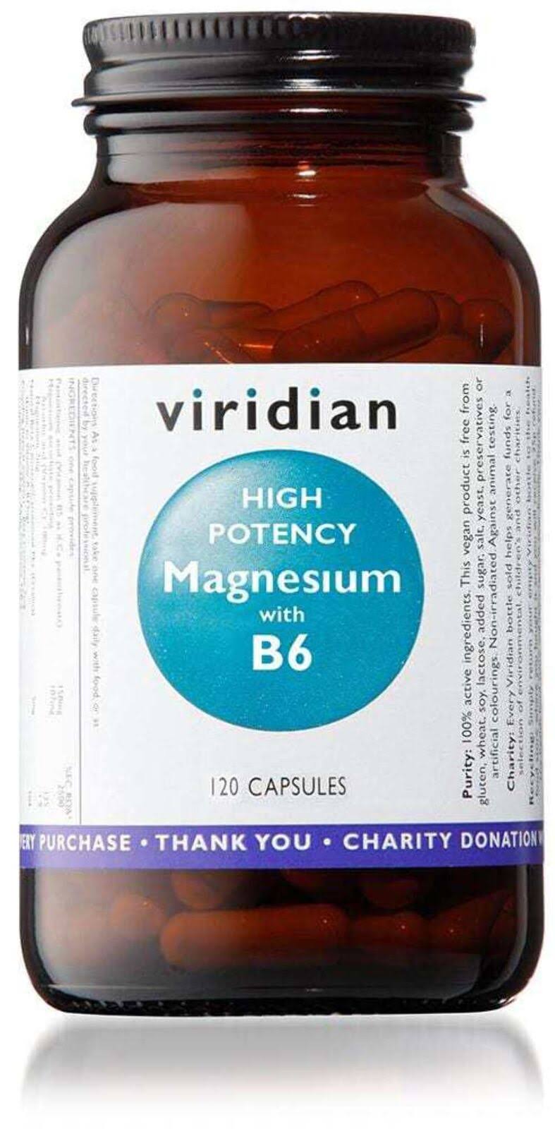 Viridian High Potency Magnesium with B6 - 120 Vegetable Capsules
