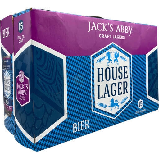 Jack's Abby Beer, House Lager - 15 pack, 12 fl oz cans