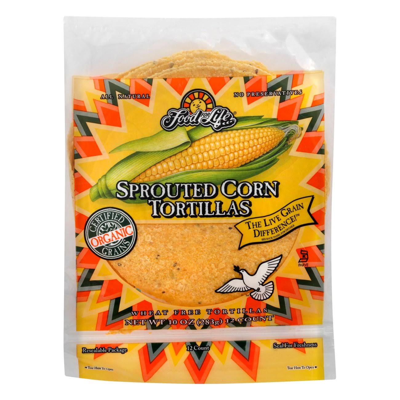 Food for Life Sprouted Corn Tortillas - Pack of 12