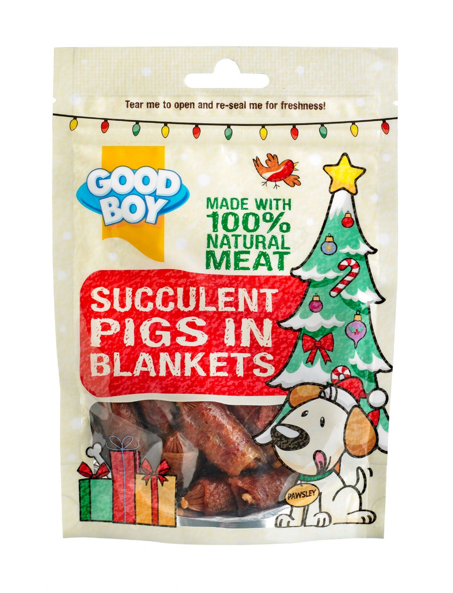 Good Boy Succulent Pigs in Blankets Christmas Dog Treats 70g