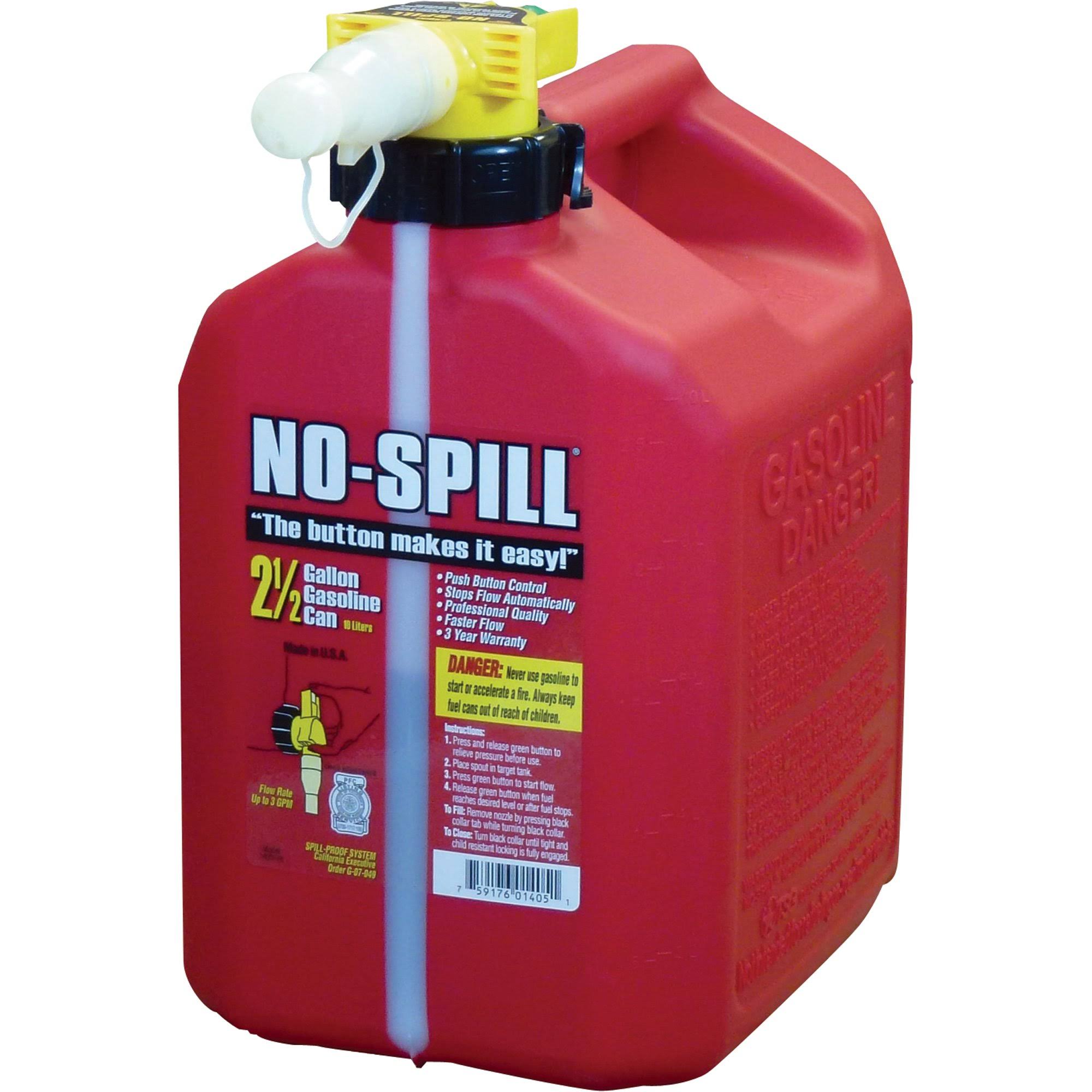 No-Spill Poly Gas Can