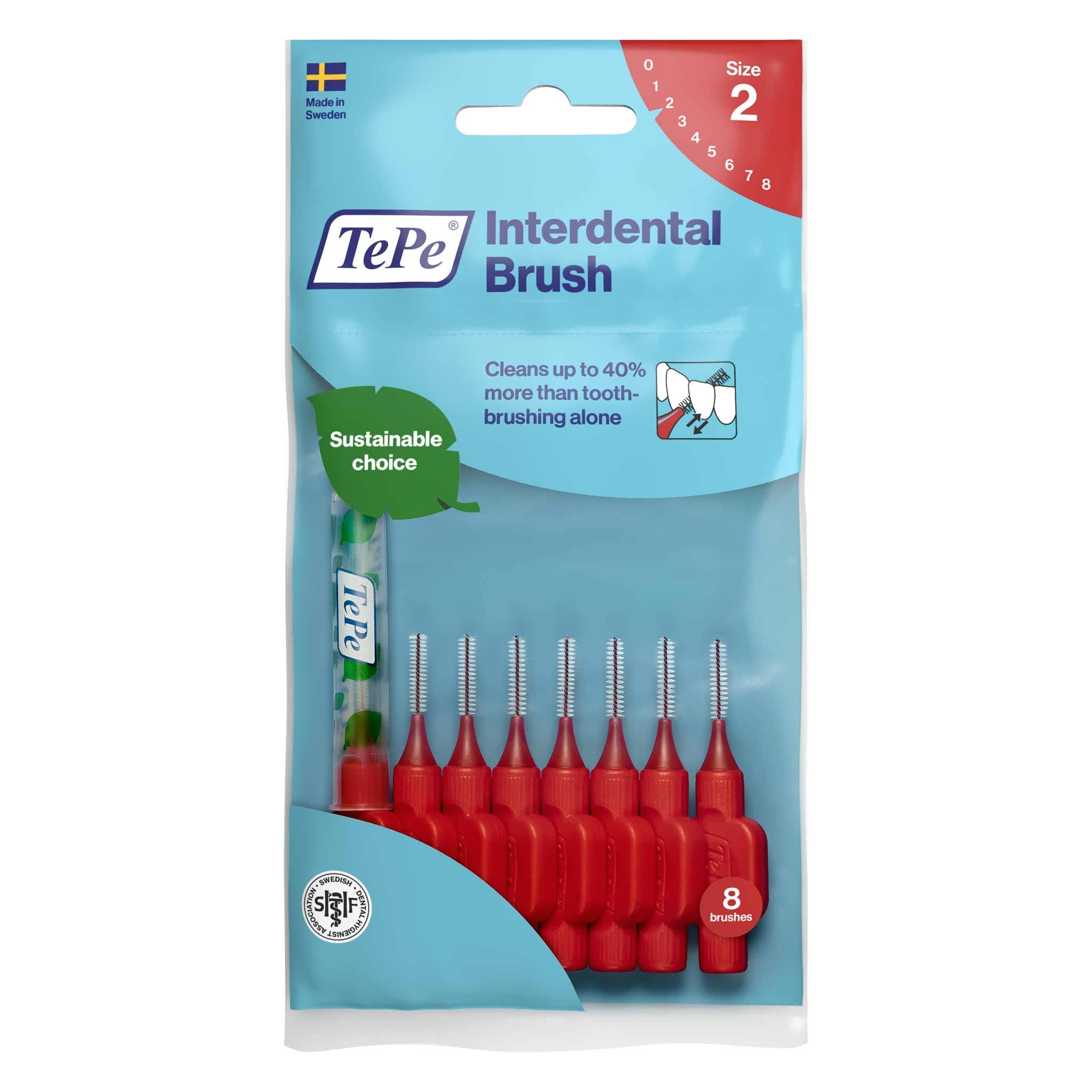 TePe Interdental Brushes 0.5 mm 8 Pack Red