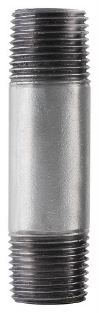 LDR 301 2xcl Galvanized Pipe Nipple - Silver, 2" X Close