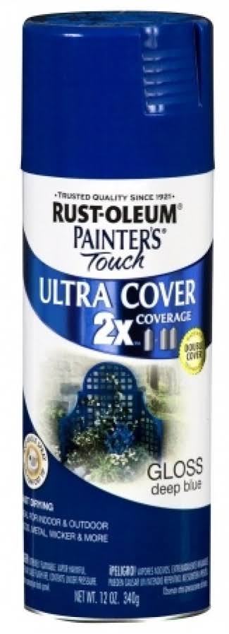 Rust-Oleum 249114 Painter's Touch Multi-Purpose Spray Paint - Gloss Deep Blue, 12oz