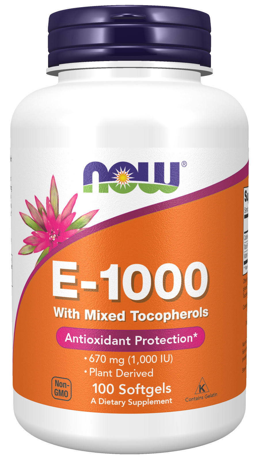 Now Foods E-1000 Dietary Supplement - 100 Softgels