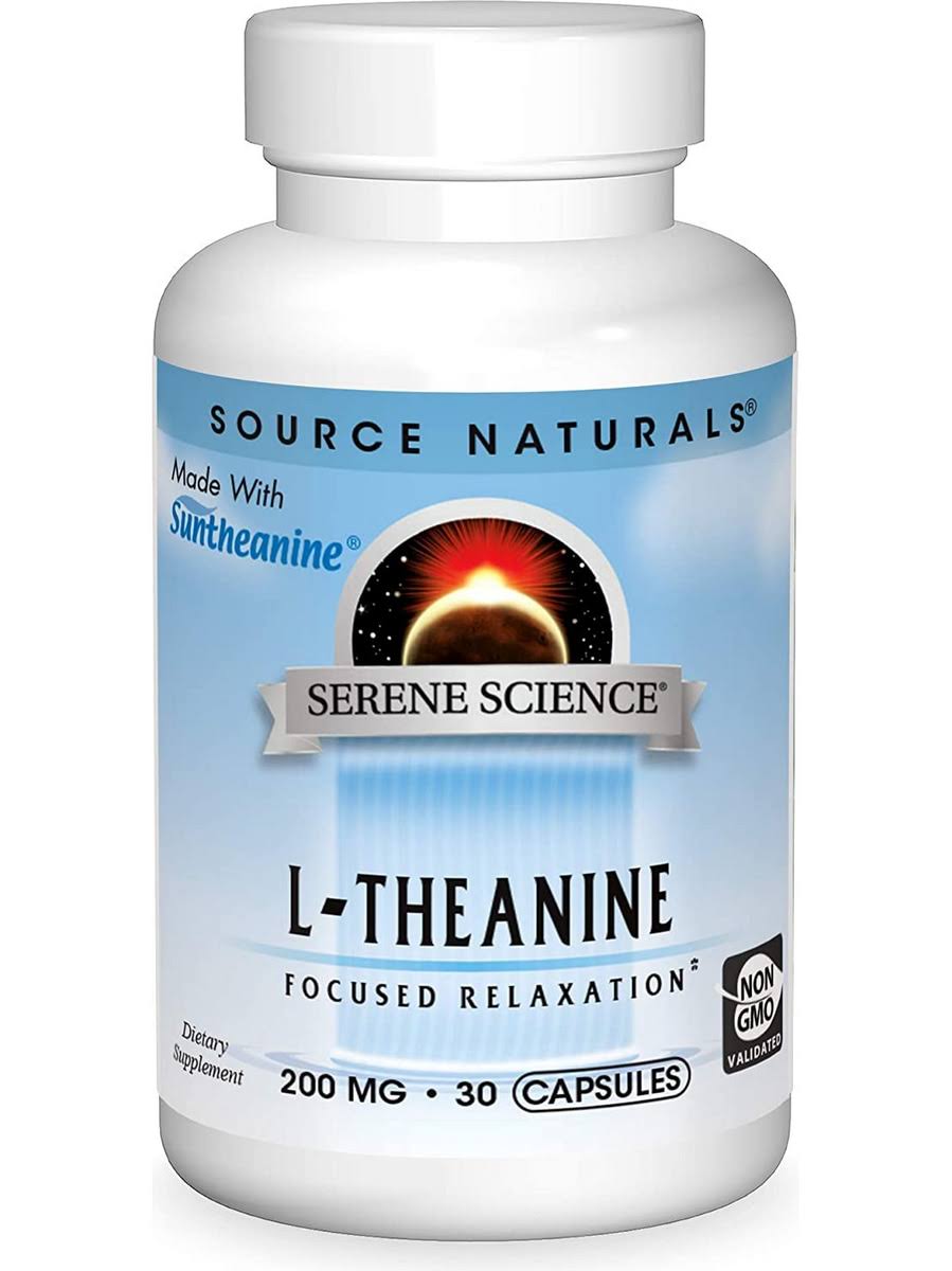 Source Naturals L-Theanine Dietary Supplement - 30 Capsules