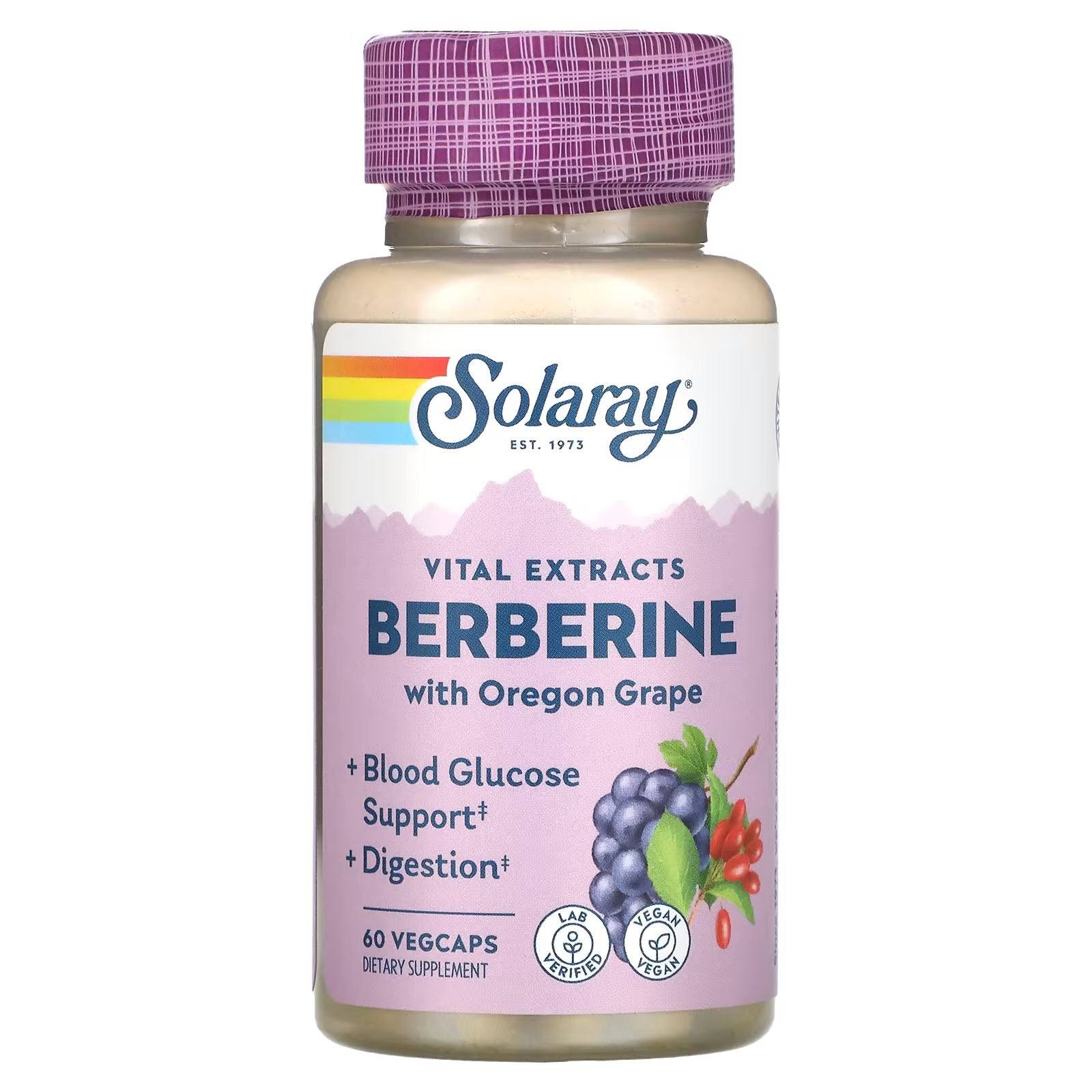 Solaray Berberine Special Formula - 60 Vegetarian Capsules