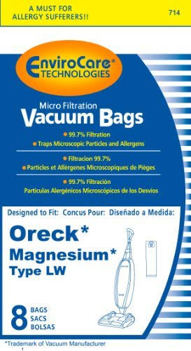 Envirocare Technologies Oreck Magnesium Vacuum Bags - Type Lw, 8 Bags