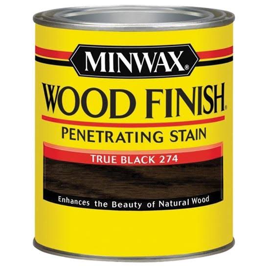 Minwax 700514444 Wood Stain, True Black, 1 Qt Can