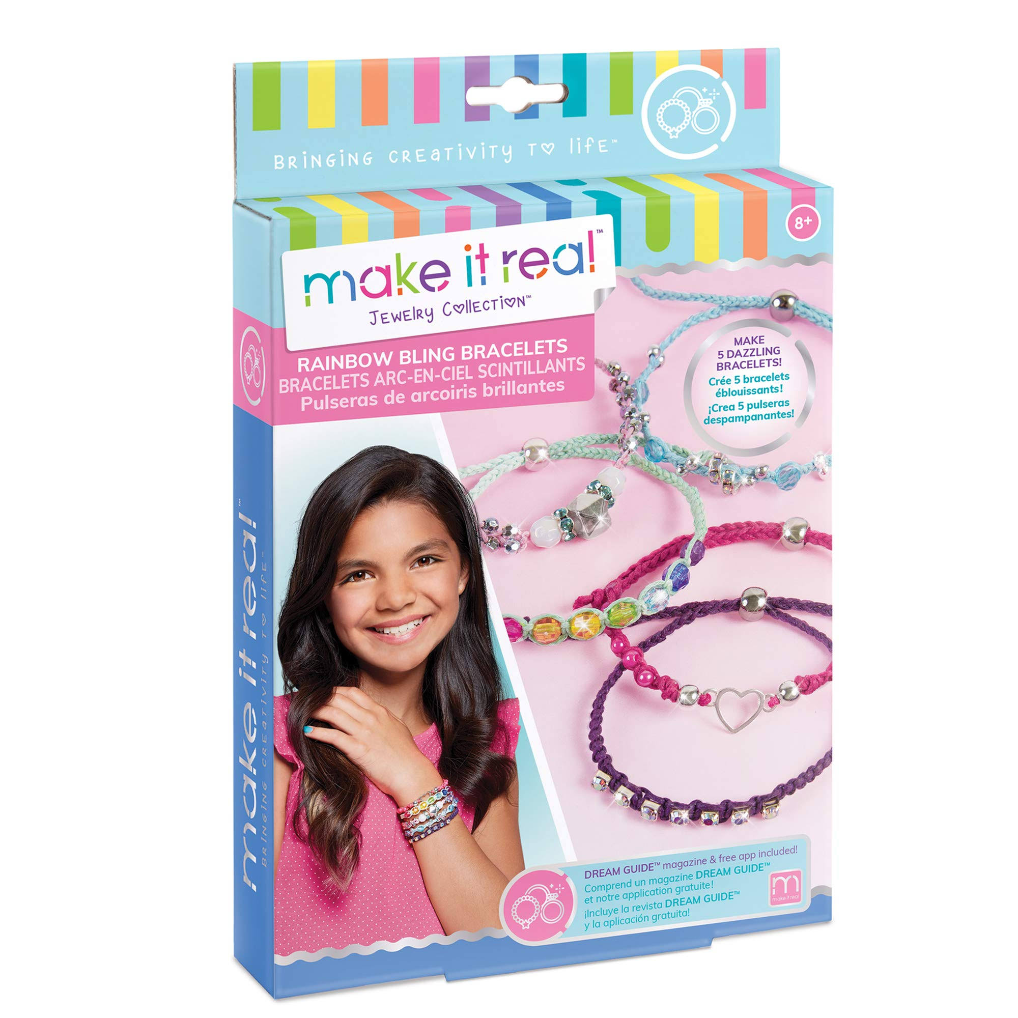 Make It Real Rainbow Bling Bracelets Craft Kit