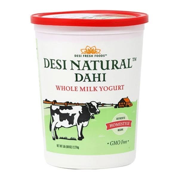 Desi Fresh Foods Desi Natural Yogurt, Whole Milk, Dahi - 80 oz
