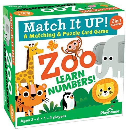 Playhouse Match It Up! Zoo Numbers Matching & Puzzle Card Game For Kid