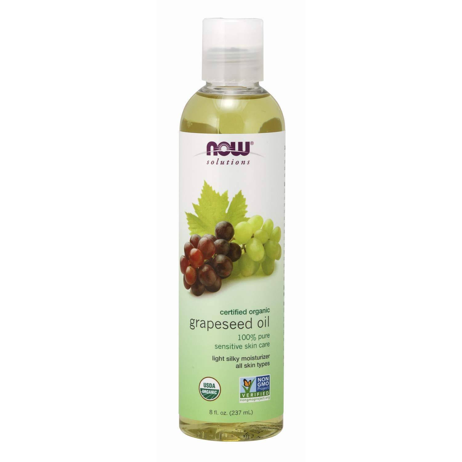 Now Foods Solutions Organic Grapeseed Oil 8 fl oz (237 ml)