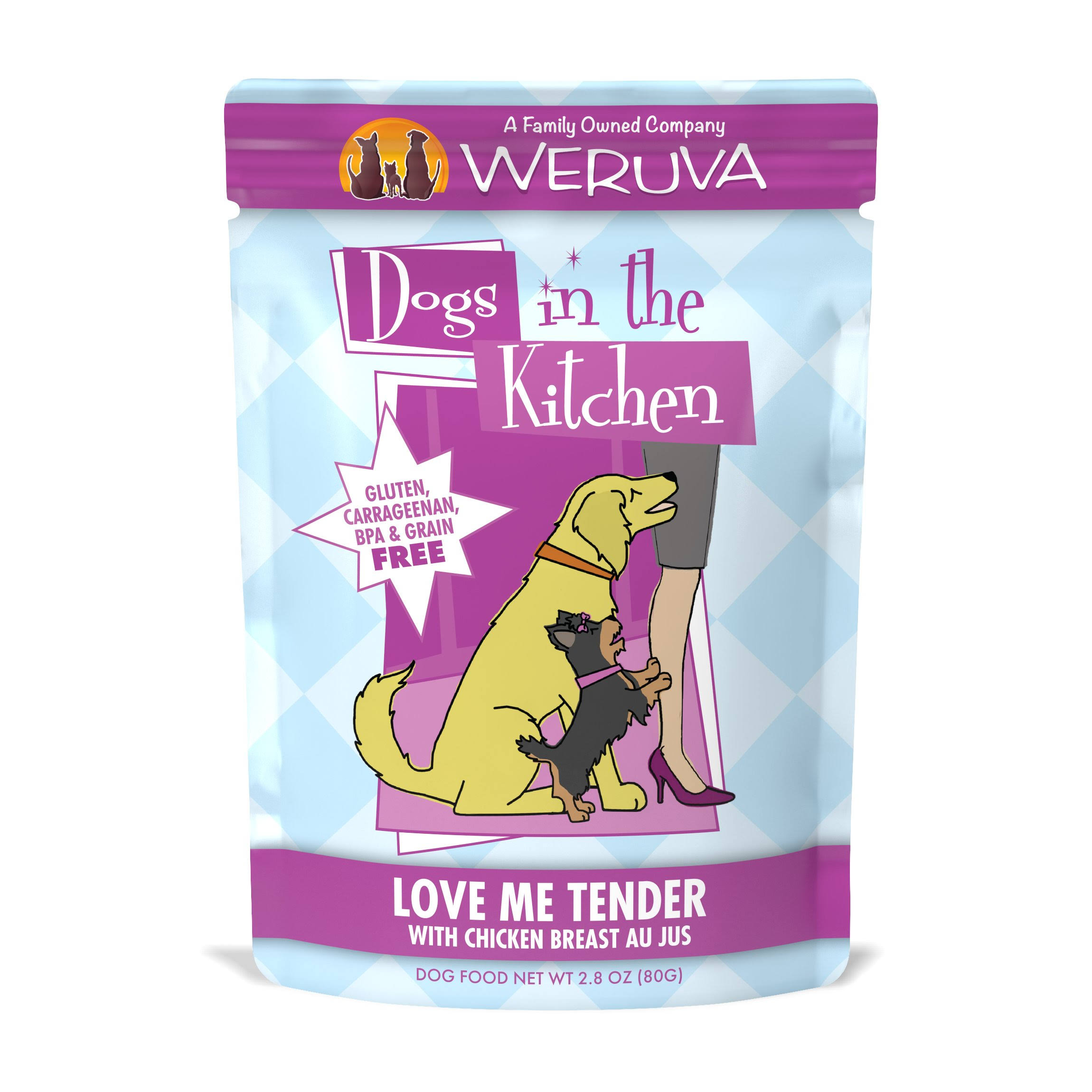 Weruva Dogs in the Kitchen Love Me Tender Dog Food - with Chicken Breast Au Jus, 2.8oz