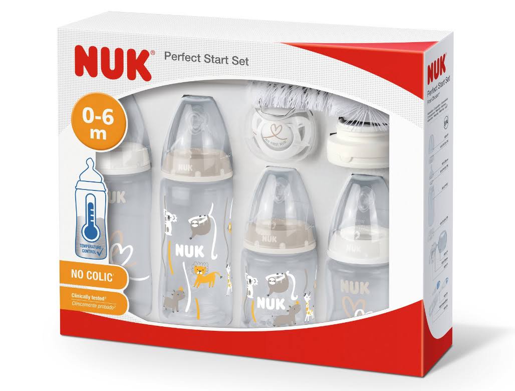 NUK Perfect Start First Choice Baby Bottles Set 0-6 Months Temperature Control