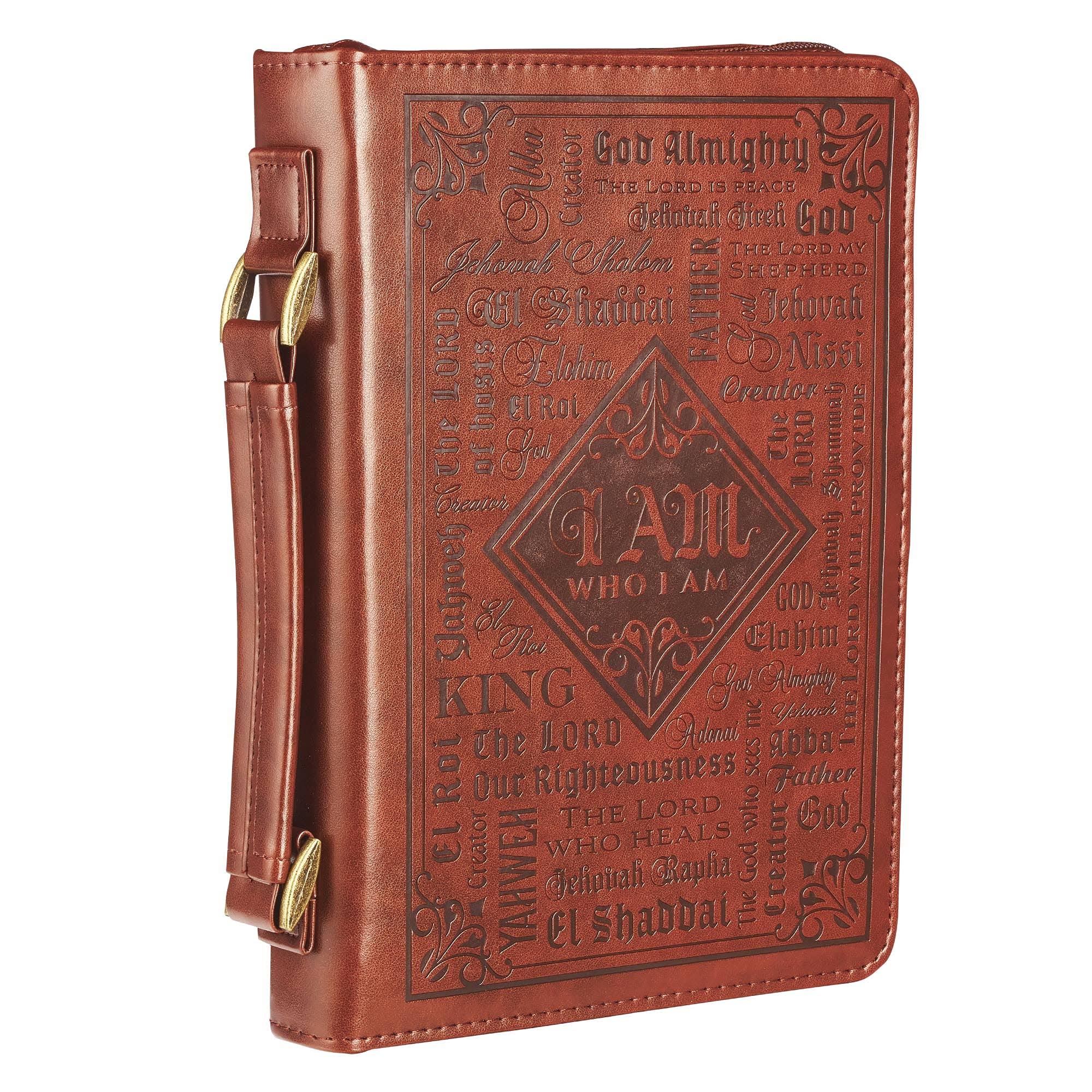 Bible Cover Classic Large: Words of God, Dark Brown Luxleather