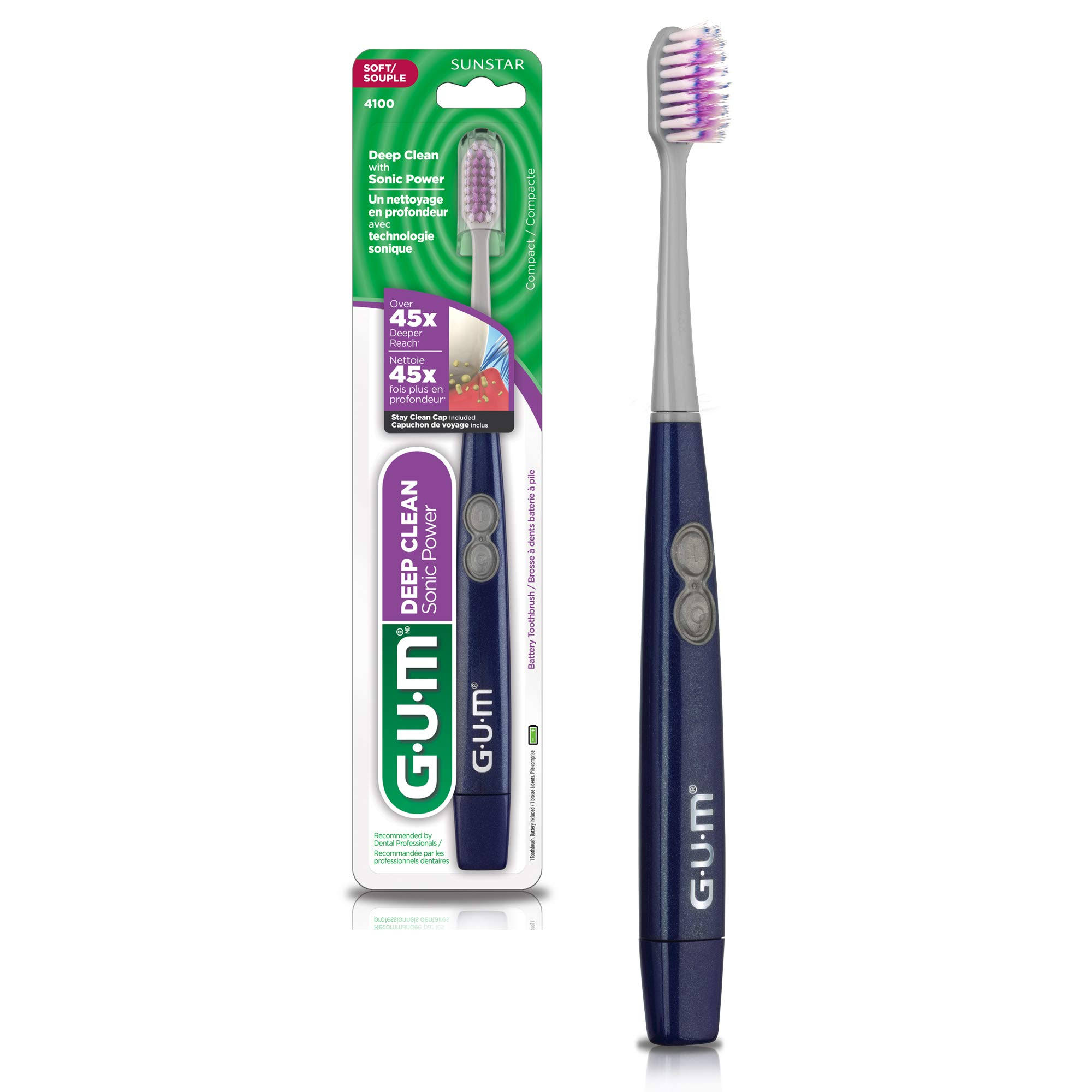 GUM Deep Clean Sonic Battery Toothbrush