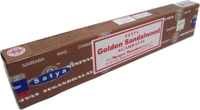 Satya Sai Baba Golden Sandalwood Boxed Incense Sticks - Brown