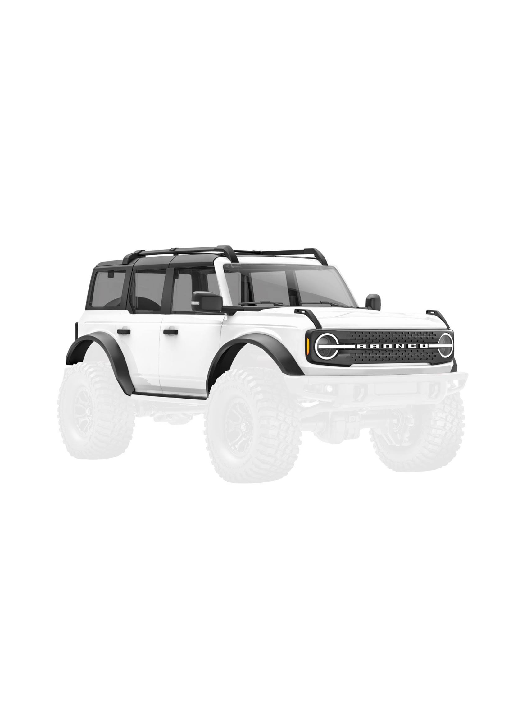 9711-WHT Traxxas Complete Pre-Painted Ford Bronco Body (White) for: TRX-4M 1/18