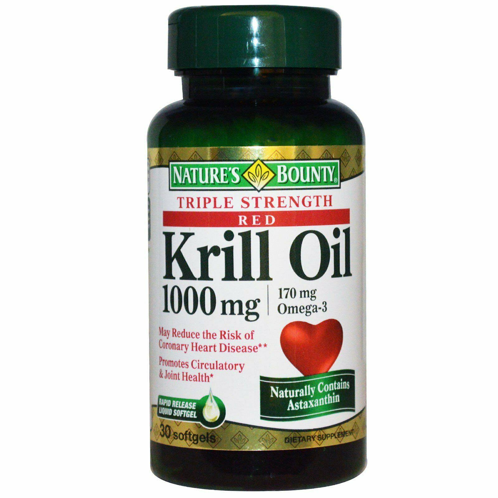 Nature's Bounty Red Krill Oil - 500mg, x30