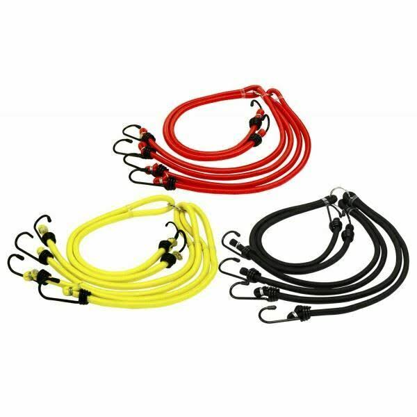 Rolson Spider Bungee Set 3 x 800mm Secure Loads Tools Hobby 6 Hooks DIY