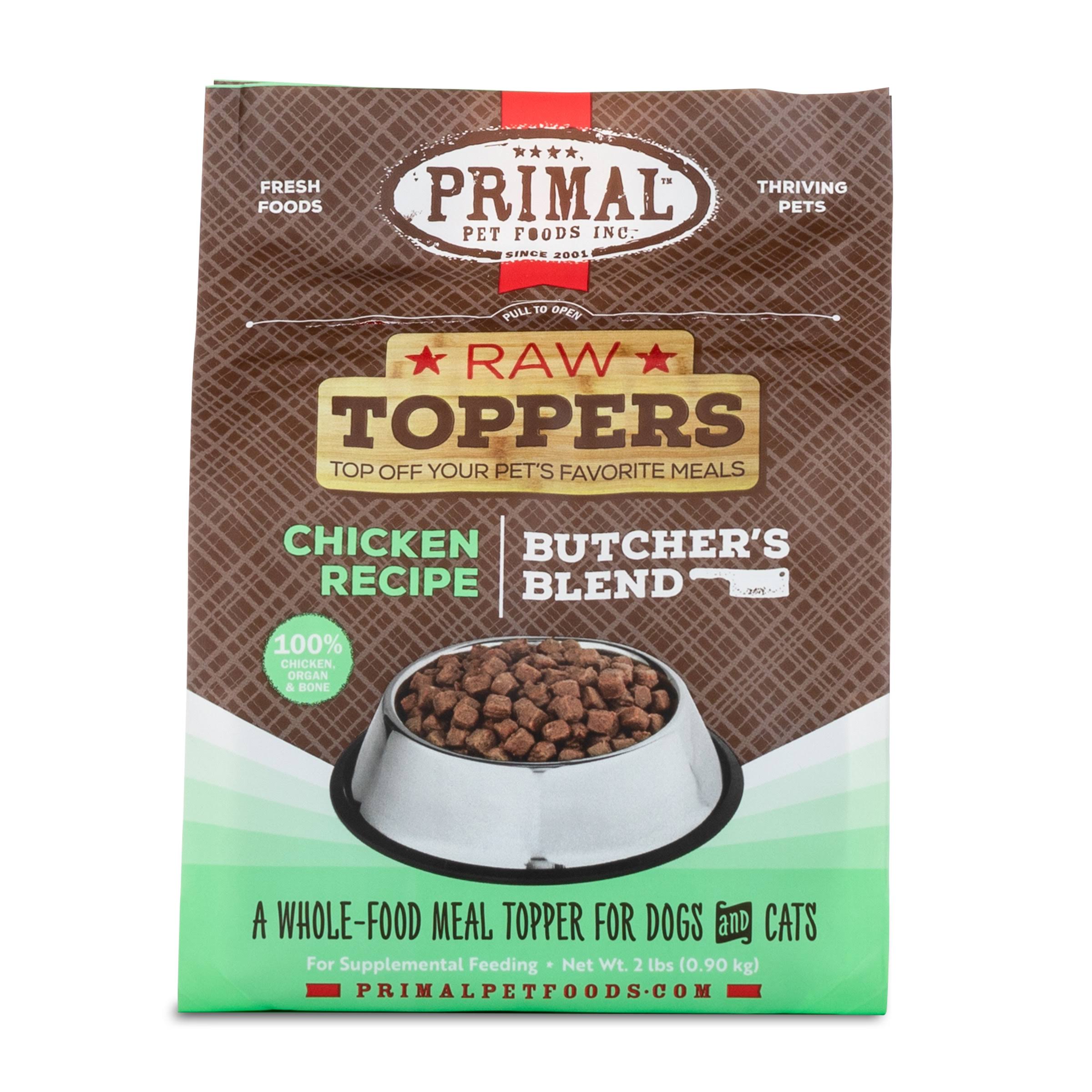 Primal Raw Frozen Butchers Blend Chicken Dog Food Topper 2 LB