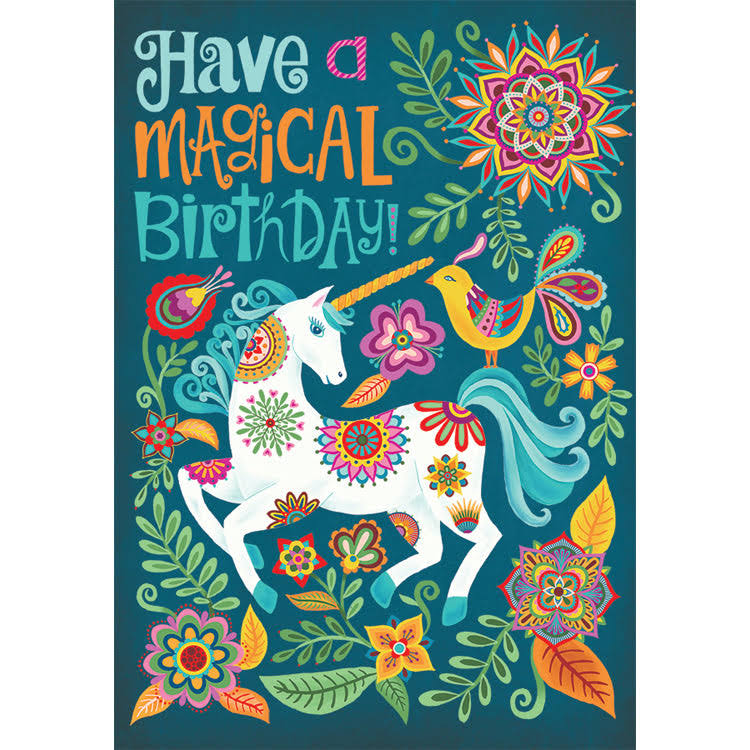Birthday Card Have A Magical Birthday. W/Unicorn