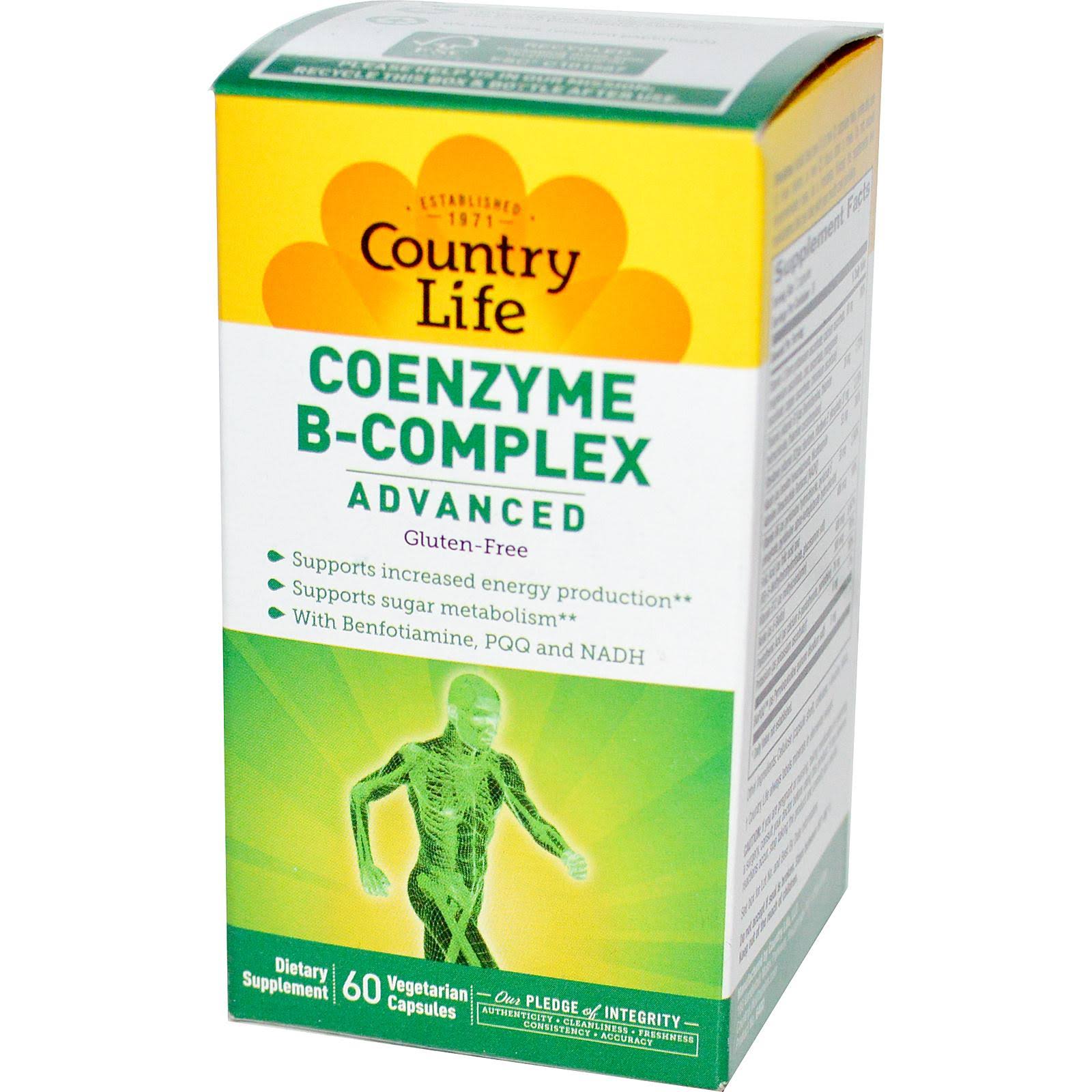 Country Life Coenzyme B Complx Advanced Capsules Supplement - 60 Count