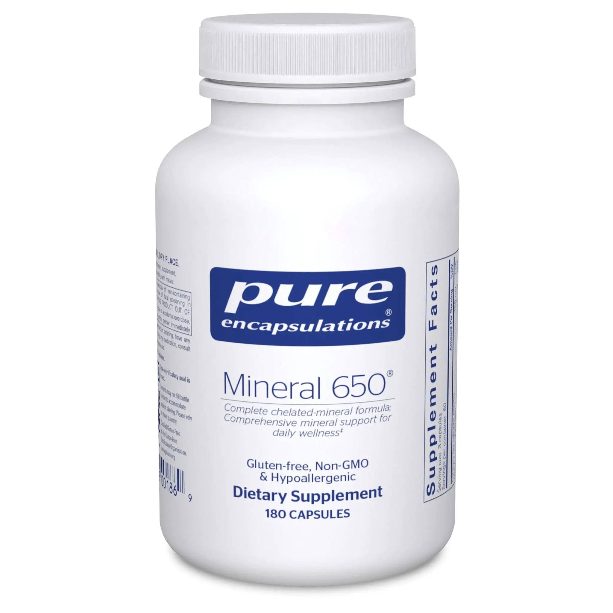 Pure Encapsulations Mineral 650 Supplement - 180 Capsules