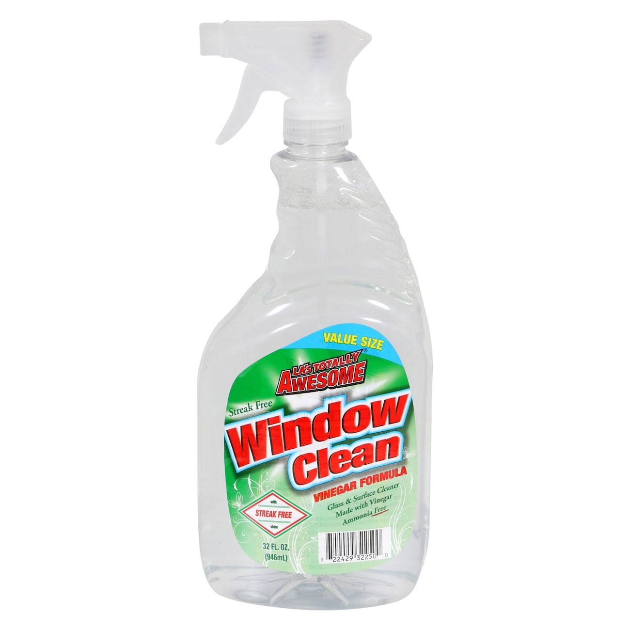 La's Totally Awesome Glass & Multi-Surface Cleaner with Vinegar, 32-oz. Bottles
