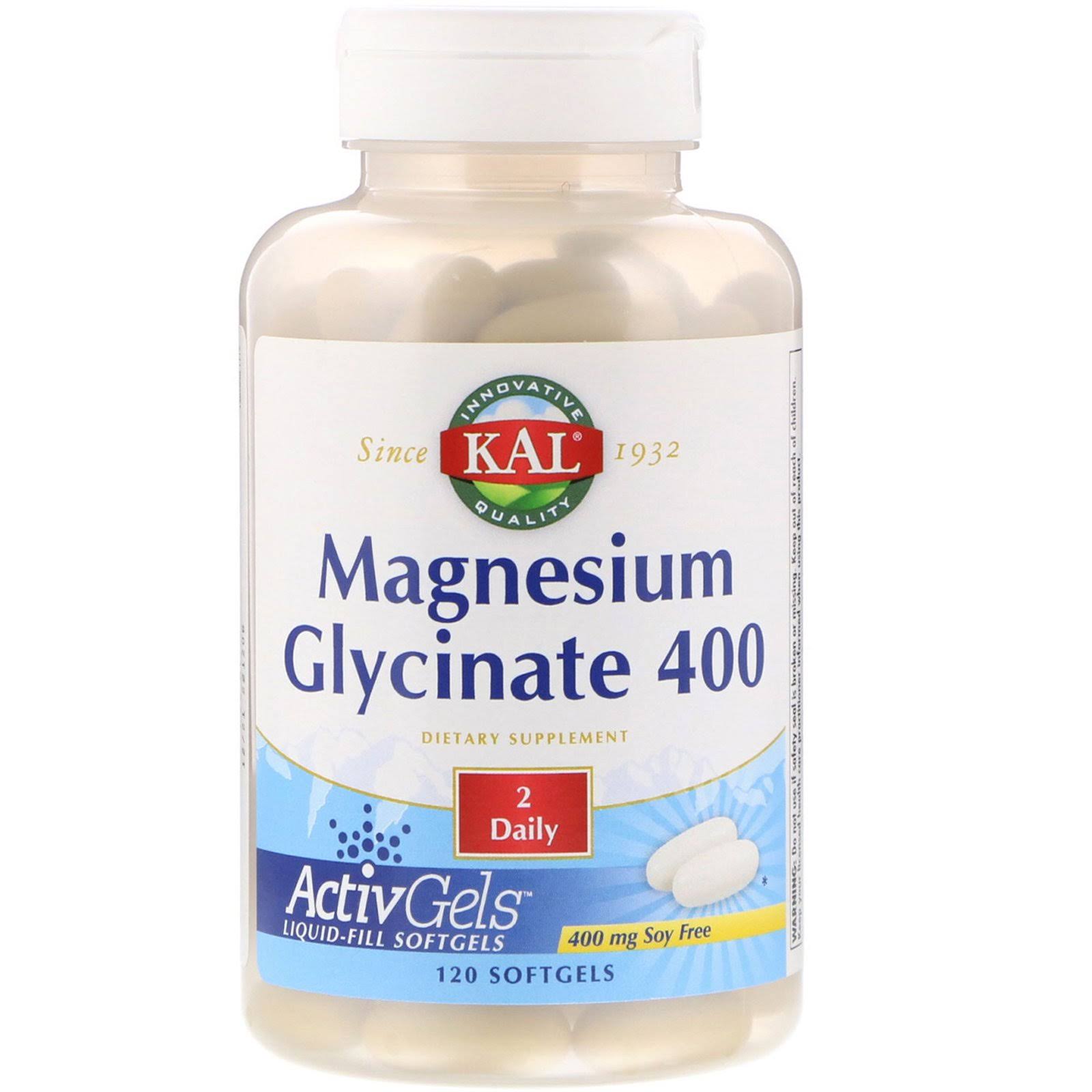Kal Magnesium Glycinate - 400 mg - 120 Softgels