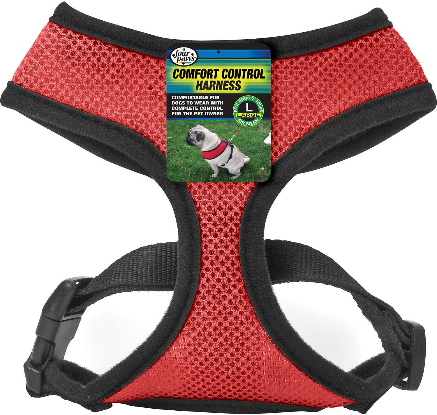 Four Paws Comfort Control Dog Harness - Red