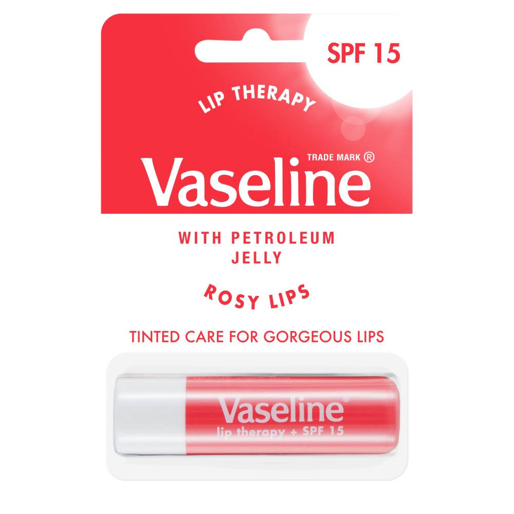 Vaseline Lip Therapy Stick - Rosy Lips, SPF 15, 4g