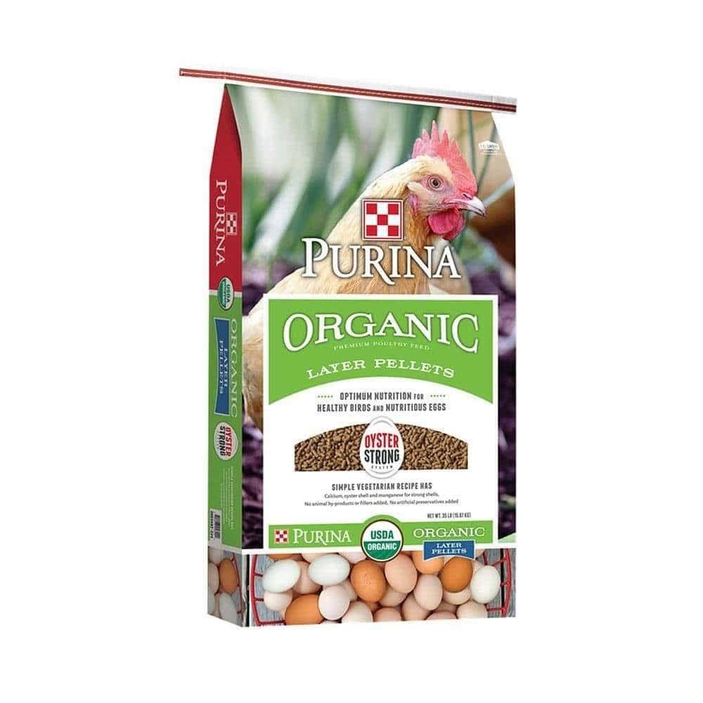 Purina 3003482-224 Organic Layer Hen 35 Pounds Bag Pelleted Adult Poultry Feed
