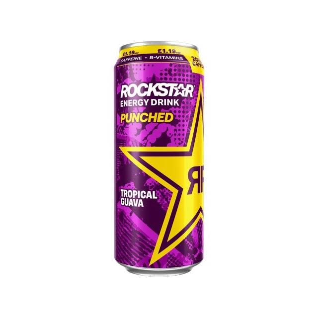 Rockstar Energy Drink Punched Tropical Guava 99p 500ml 12 Cans