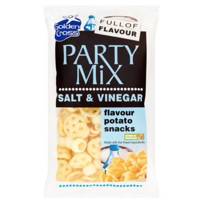 Golden Cross Party Mix Salt and Vinegar Flavour Potato Snacks - 125g