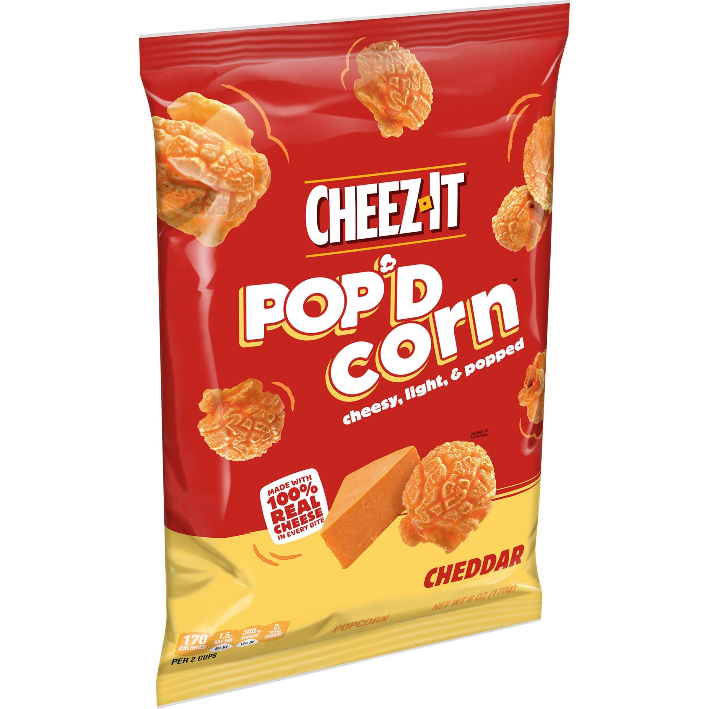 Cheez-It Pop'd Corn Popcorn, Cheddar - 6 oz