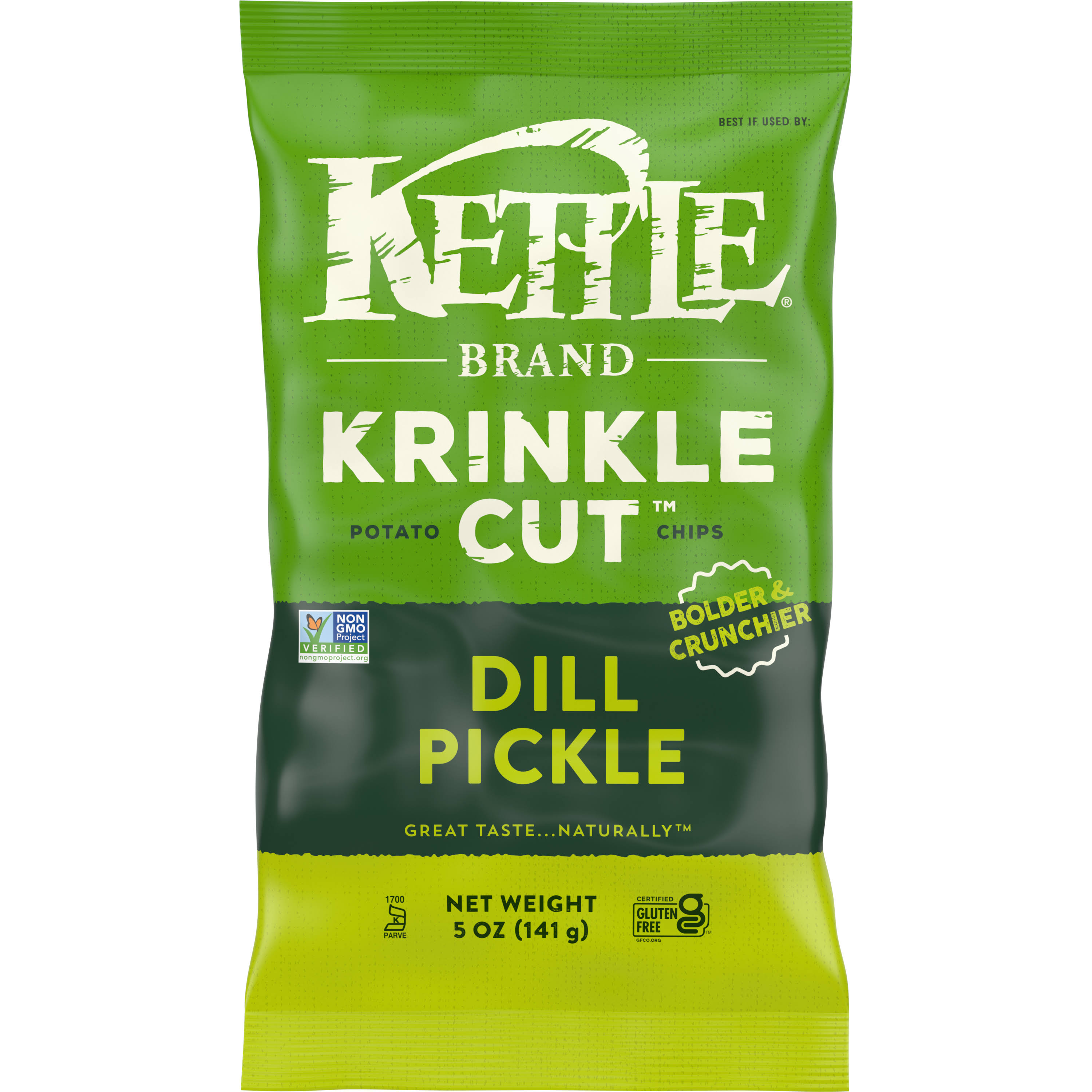 Kettle Foods: Dill Pickle Krinkle Cut Potato Chips, 5 Oz