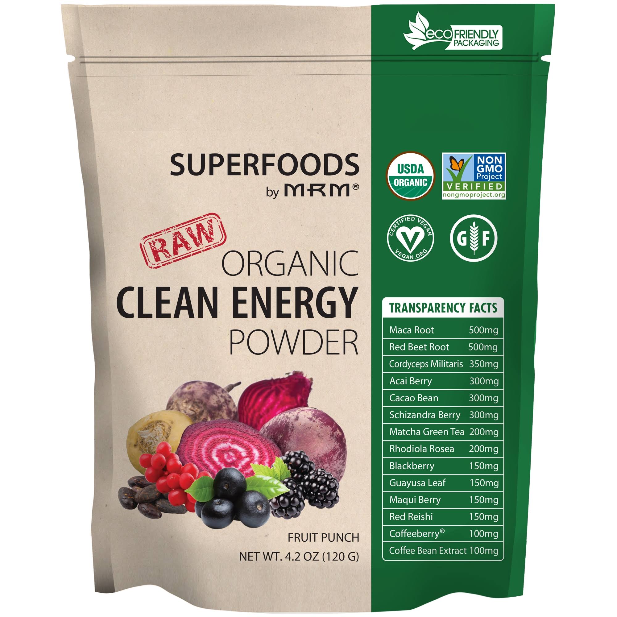 Mrm Super Foods Clean Energy Powder - Fruit Punch, 150g