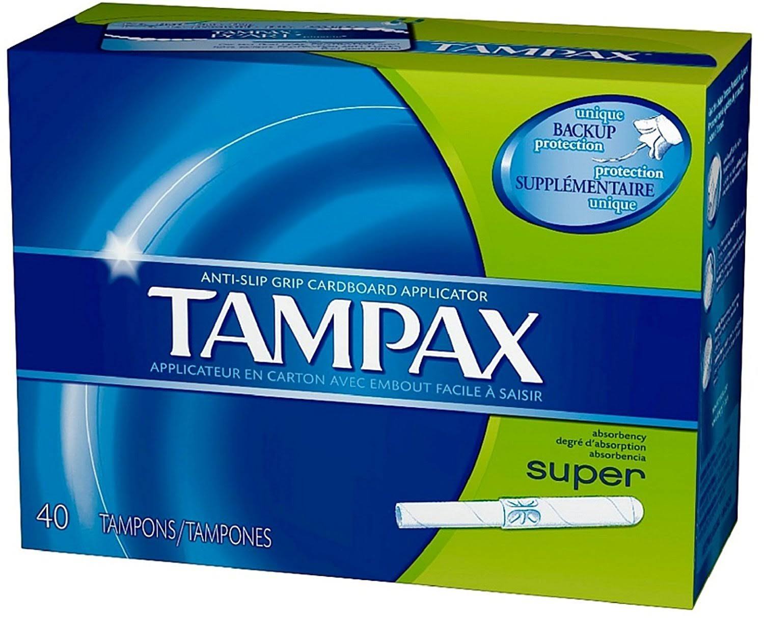 Tampax Super Absorbency Tampons - Unscented, 40pk