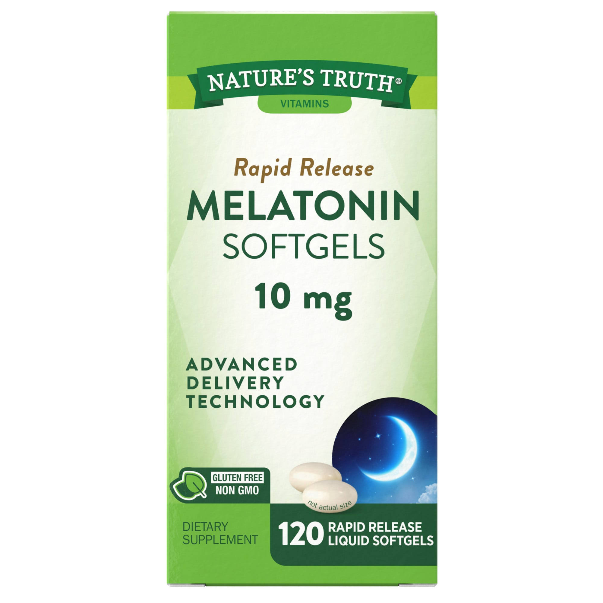 Nature's Truth, Melatonin Softgels , 10 MG , 120 Rapid Release Liquid Softgels