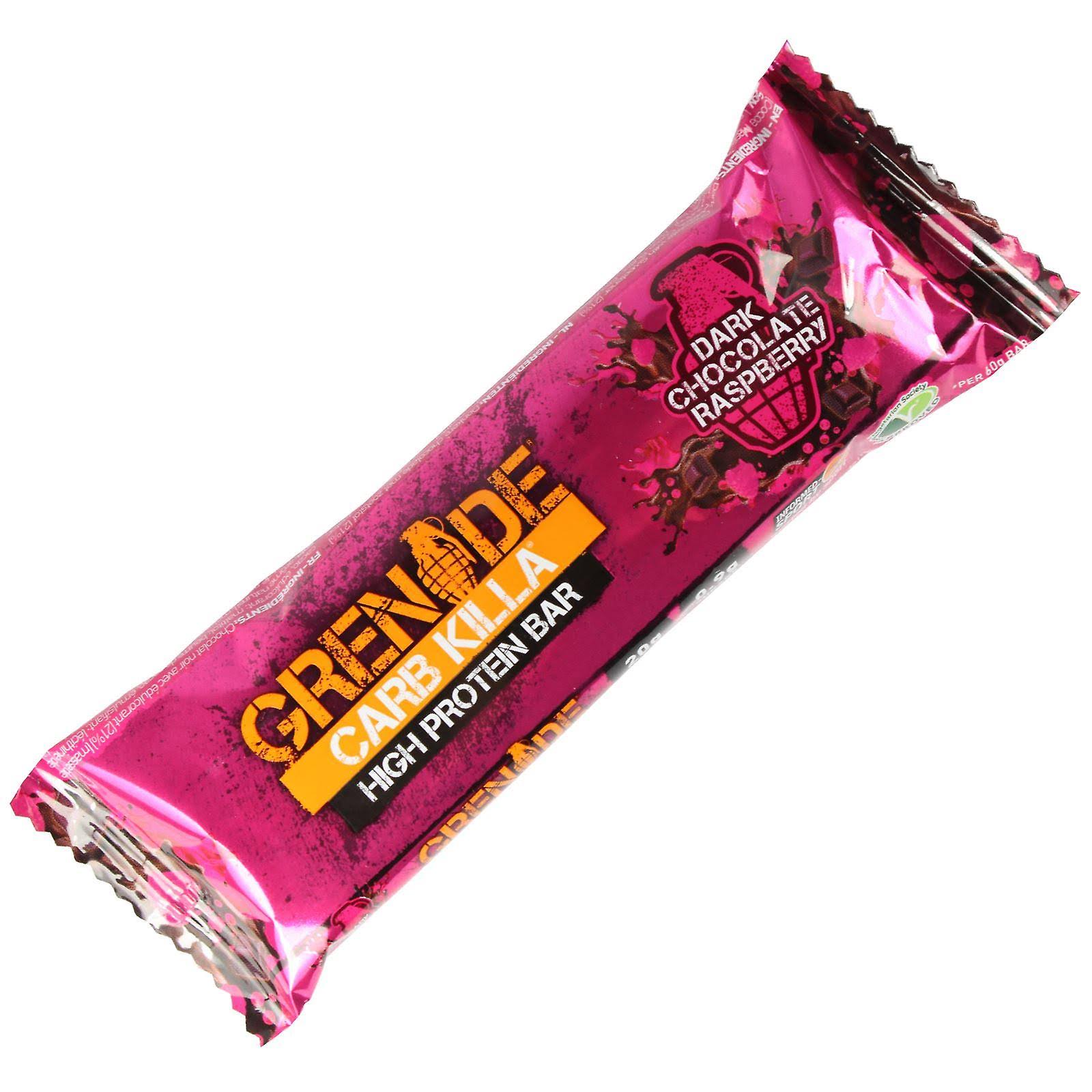 Grenade Carb Killa High Protein Bar - Dark Chocolate Raspberry, 60g