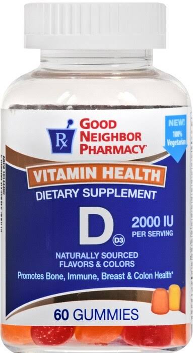GNP Vitamin D3 2000 IU Gummies, 60ct